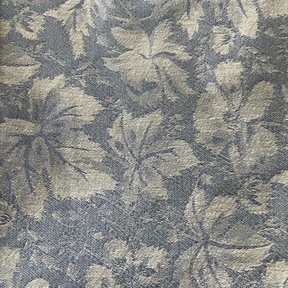 Blue Leaves Tablecloth And 9 Napkins  Fall Autumn Thanksgiving Linens 74x54 EC - Picture 4 of 16